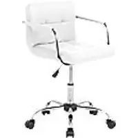 Image of NEO Faux Leather Fixed Armrest Seat Height Adjustable White 130 kg CUBE-OFFICE-WHITE 4,600 (W) x 4,600 (D) x 8,500 (H) mm