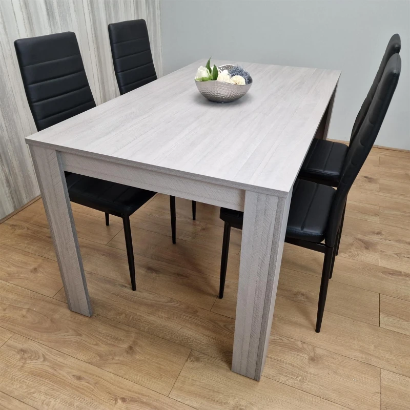 Image of KOSY KOALA KOSY KOALA Dining Table Set with 4 Chairs Dining Room and Kitchen table set of 4 in Grey Grey One Size Unisex 5060711588148
