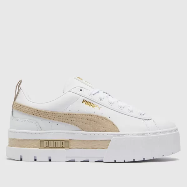 Image of Puma Mayze Leather Trainers - UK 3