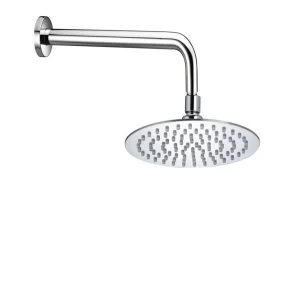 Image of Bristan Stainless Steel Slimline 200mm Round Fixed Head and Wall Arm