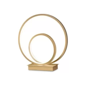 Image of Ideal Lux LED Decorative Swirl Integrated LED Table Lamp Gold, 3000K