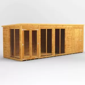 Image of 18X6 Power Pent Summerhouse Combi Including 4ft Side Store