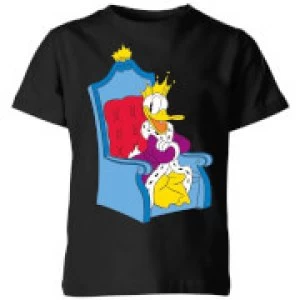 Image of Disney King Donald Kids T-Shirt - Black - 3-4 Years