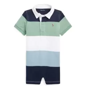 Image of Ralph Lauren Striped Jersey Rugby Shortall - Green
