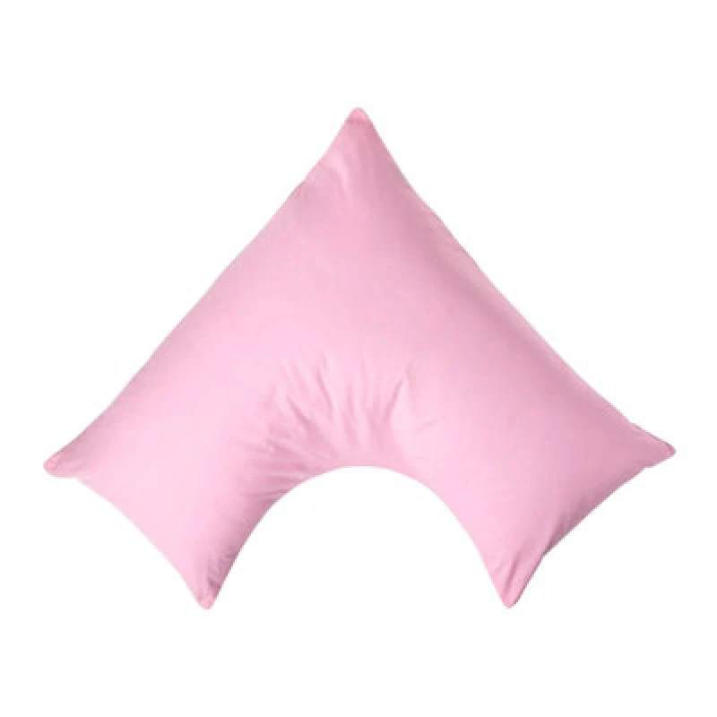 Image of Homescapes Egyptian Cotton V Shaped Pillowcase 200 TC Pink