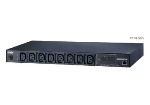 Image of ATEN 8-Port Intelligent 1U ECO Power Distribution Unit (PDU),...