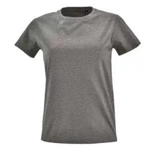 Image of SOLS Womens/Ladies Imperial Fit Short Sleeve T-Shirt (M) (Grey Marl)