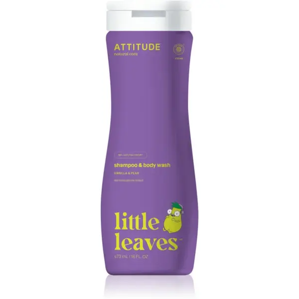 Image of Attitude Little Leaves Vanilla & Pear Body wash & Shampoo 473ml