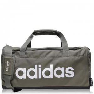 Image of adidas Linear Logo Small Duffel Bag - Green/White