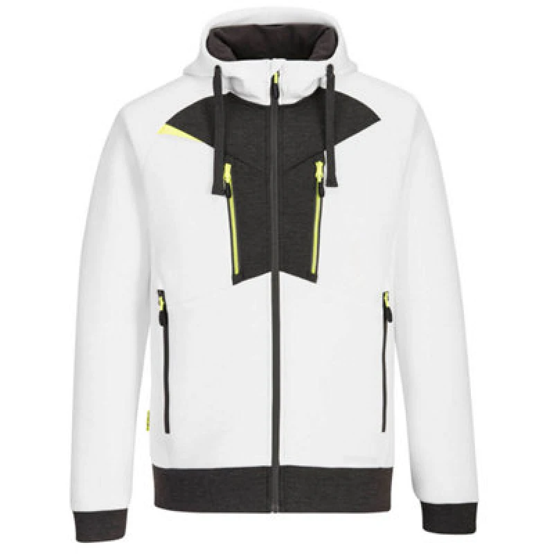 Image of Portwest DX4 Mens Zipped Hoodie DX472WHRS Colour: White
