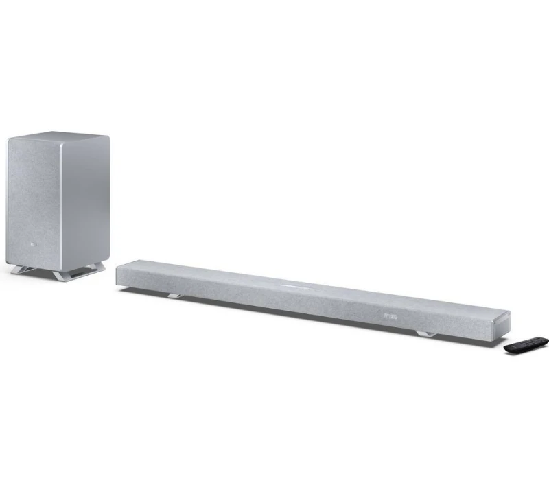 Image of Sharp HT-SBW55121 5.1.2 Wireless Soundbar with Dolby Atmos & DTS:X - Silver/Grey 4550556112260