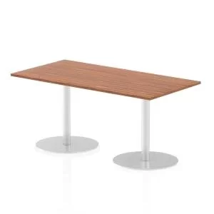 Image of Italia Poseur Table Rectangle 1600800 Top 725 High Walnut