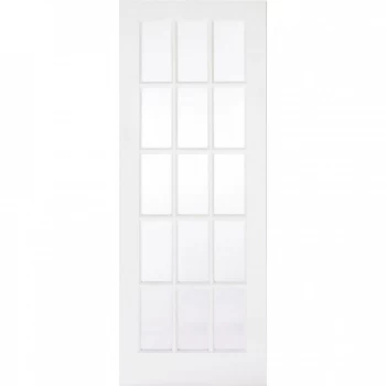 Image of LPD SA15 White Primed 15 Light Clear Glazed Internal Door - 1981mm x 838mm (78 inch x 33 inch)
