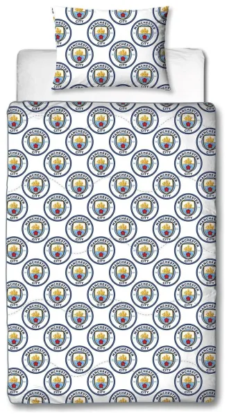 Image of Manchester City 10.5 Tog Coverless Kids Bedding Set - Single