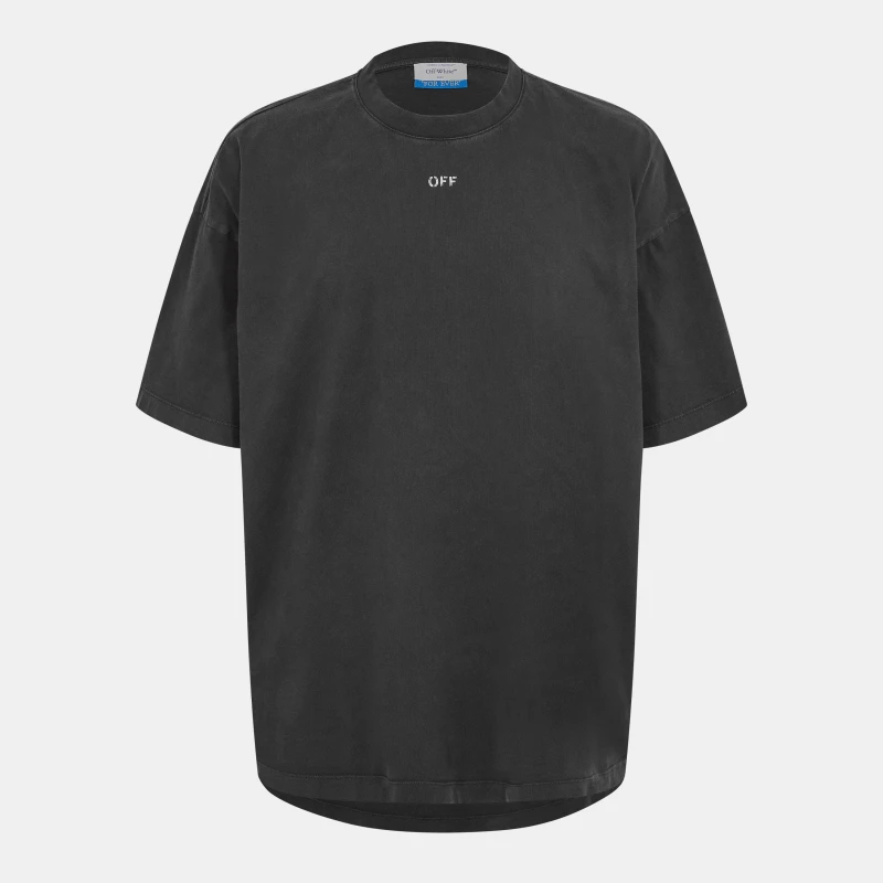 Image of Off White Mens Regular Fit T-Shirt Black/Grey male M