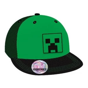 Image of Minecraft - High Build Embroidery Snapback Unisex Baseball Cap - Green/Black