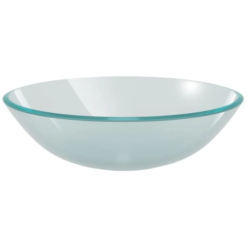 Image of vidaXL Basin Tempered Glass 42cm Frosted