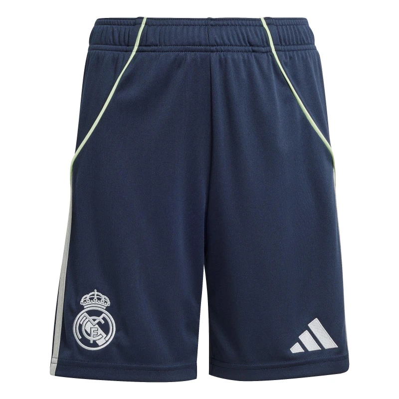 Image of adidas Real Madrid Away Shorts 2025 2026 Juniors Blue male 9-10 Years