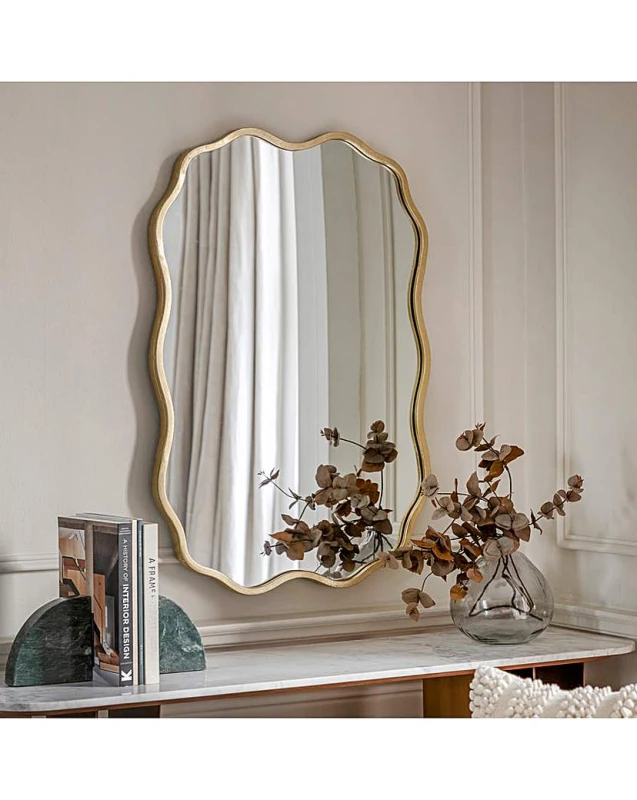 Image of Eula Wavy Rectangle Wall Mirror