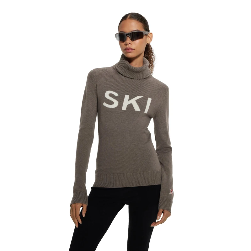 Image of Boss Womens Ski Knit Crew Neck Jumper Beige female 14 (XL)