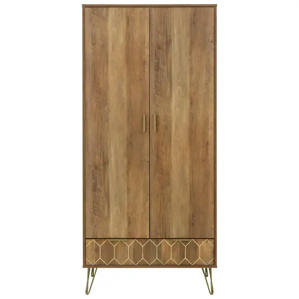 Image of GFW Orleans 2 Door 1 Drawer Wardrobe Mango