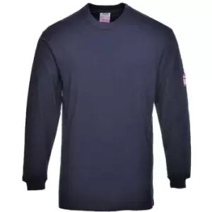 Image of FR11NARXXL - sz 2XL Flame Resistant Anti-Static Long Sleeve T-Shirt - Navy - Navy - Portwest