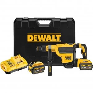 Image of DEWALT DCH614 54v XR Cordless FLEXVOLT SDS Max Combination Hammer 2 x 9ah Li-ion Charger Case