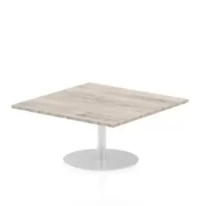 Image of Italia Poseur Table Square 1000/1000 Top 475 High Grey Oak