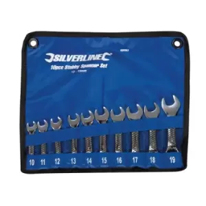 Image of Silverline Stubby Spanner Set 10pce - 10 - 19mm