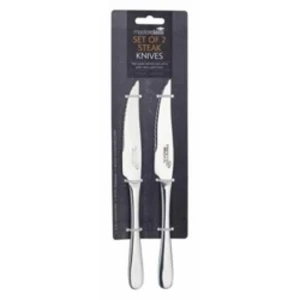 Image of KitchenCraft MasterClass Steak Knives Stainless Steel 22.5cm Set of 2