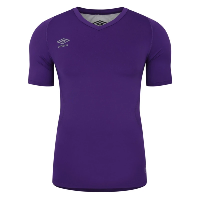 Image of Umbro Umbro Men Elite V Neck Base Layer Top in Purple Size: Medium Purple M Male 5063527470942
