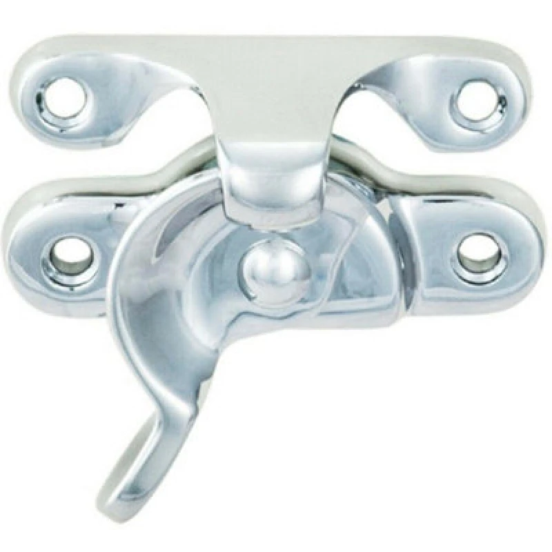 Image of Loops Fitch Pattern Sash Window Fastener 49mm Fixing Centres Polished Chrome Multi unisex
