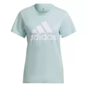 Image of adidas LOUNGEWEAR Essentials Logo T-Shirt Womens - Almost Blue / White