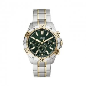 Image of Fossil Green And Two Tone 'Garrett' Chronograph Sports Watch - FS5622