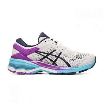 Image of Asics Gel Kayano 26 Ladies Running Shoes - White/Purple
