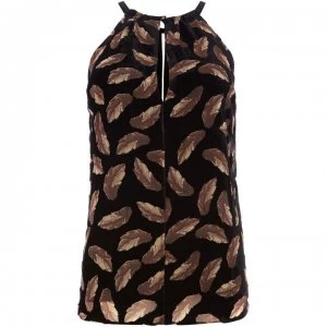 Image of Label Lab Feather devore cami - Black