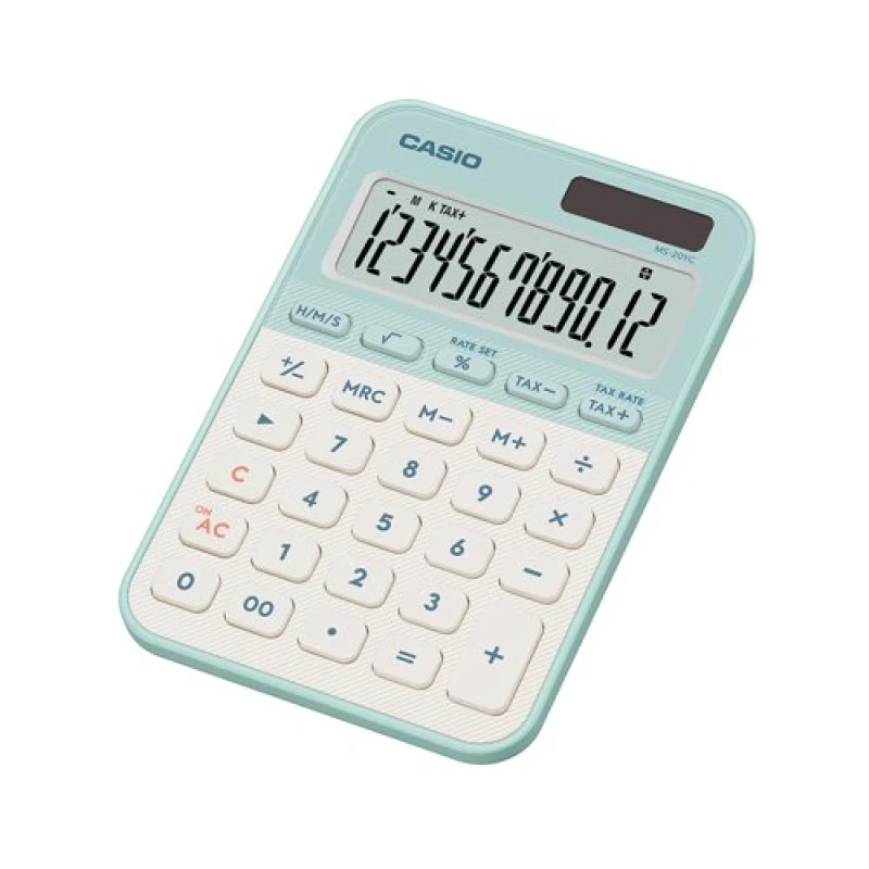 Image of Casio Casio MS-20YC Mini Desk Calculator Light Green MS-20YC-LG-W-EP MS-20YC-LG-W-EP