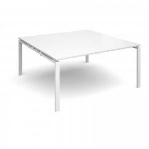 Image of Adapt II Boardroom Table Starter Unit 1600mm x 1600mm - White Frame w
