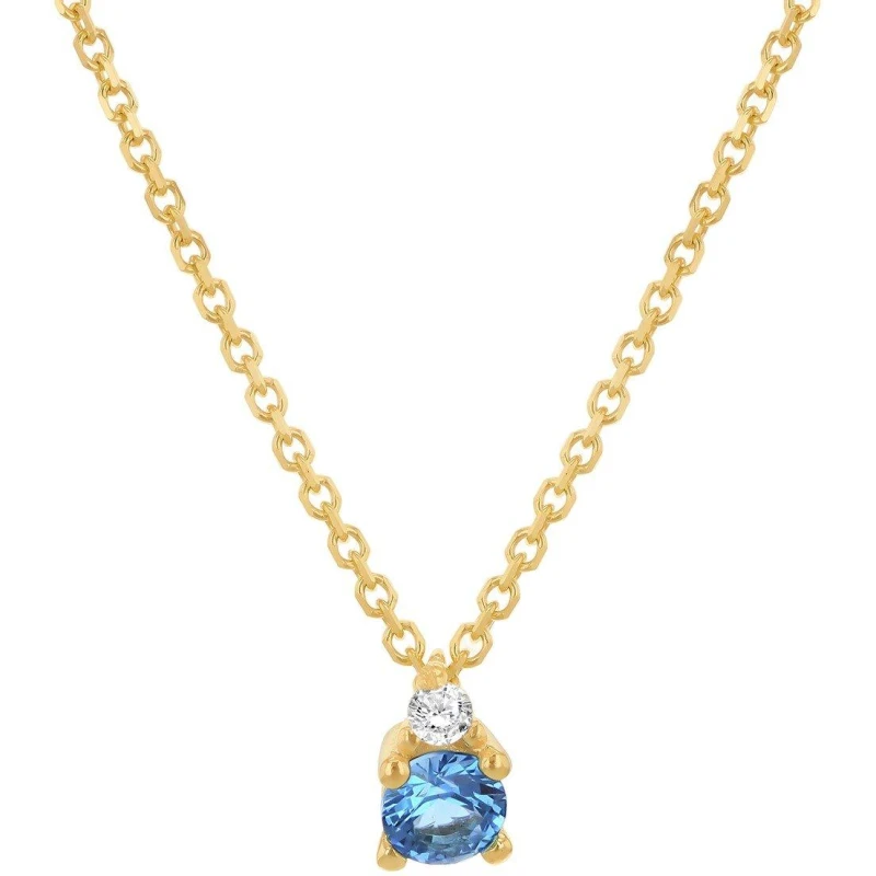 Image of Be You 9ct Gold CZ Adjustable Necklace Yellow Gold female 17-18in
