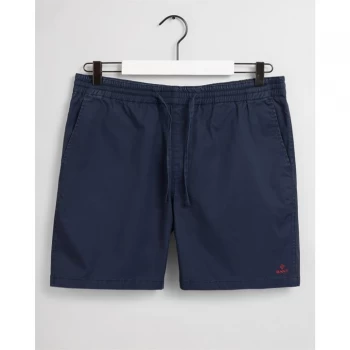 Image of Gant Draw Logo Shorts - Marine 410