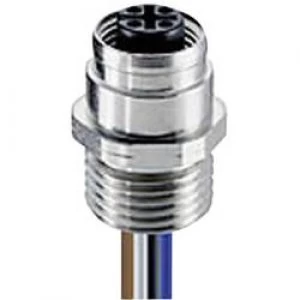 Image of Lumberg Automation 108774 RKFM 405 M Panel Coupler FIXCONM12 Front Mounting Silver