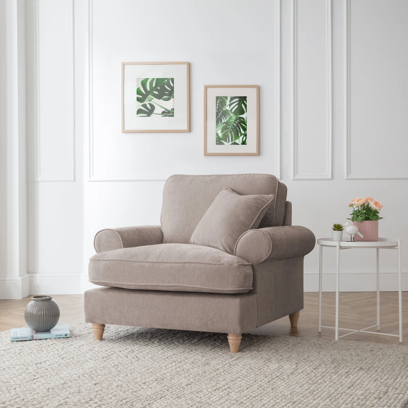 Image of The Great Sofa Company Ezra Armchair Manhattan Putty in Taupe Unisex