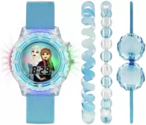 Image of Disney Frozen Kid's Stone Set Watch and Jewellery Set