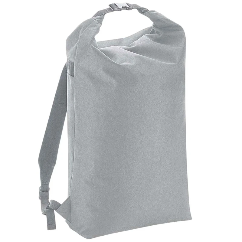 Image of Bagbase Mens Icon Roll-Top Backpack in Light Grey Light Grey Male