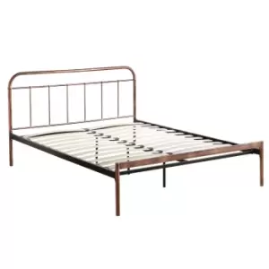 Image of Crazy Price Beds Bourton Antique Copper Metal Double Bed