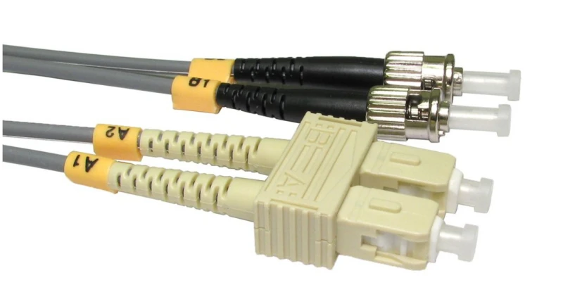 Image of Cables Direct 3m OM1 Fibre Optic Cable, ST - SC (Multi-Mode)