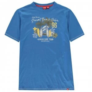 Image of D555 Beach T Shirt Mens - Royal