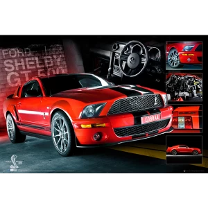 Image of Easton Red Mustang GT500 Maxi Poster