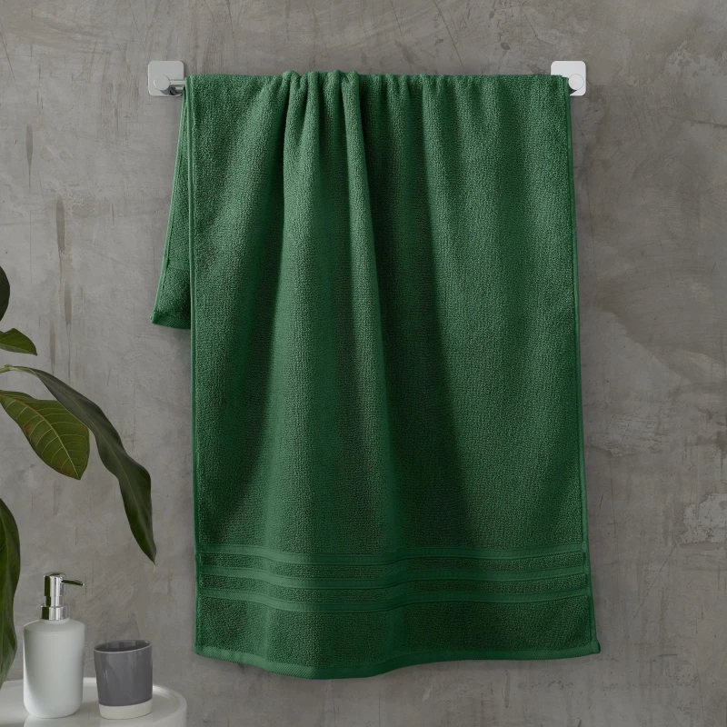 Image of Catherine Lansfield 'Zero Twist' Hand Towel Dark Green