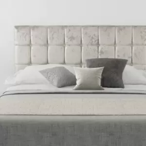 Image of Sinatra Upholstered Headboard, Mirazzi Velvet, Pearl - Headboard 60cm Size Small Double (120x190)